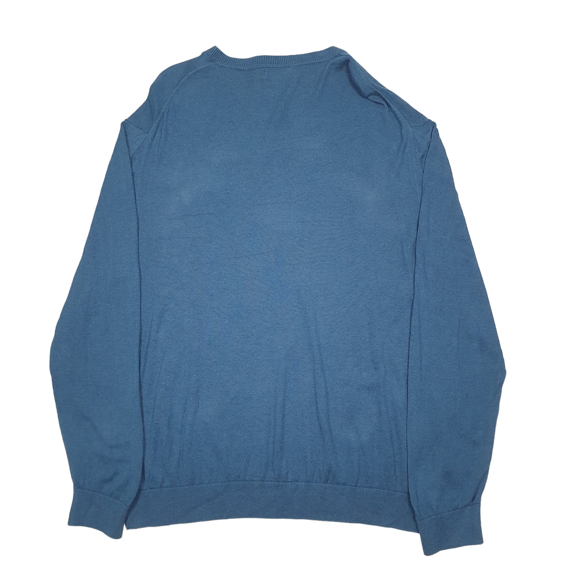 Mens Blue Nautica Knit Crewneck Jumper