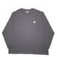 Mens Grey Carhartt  Long Sleeve T Shirt