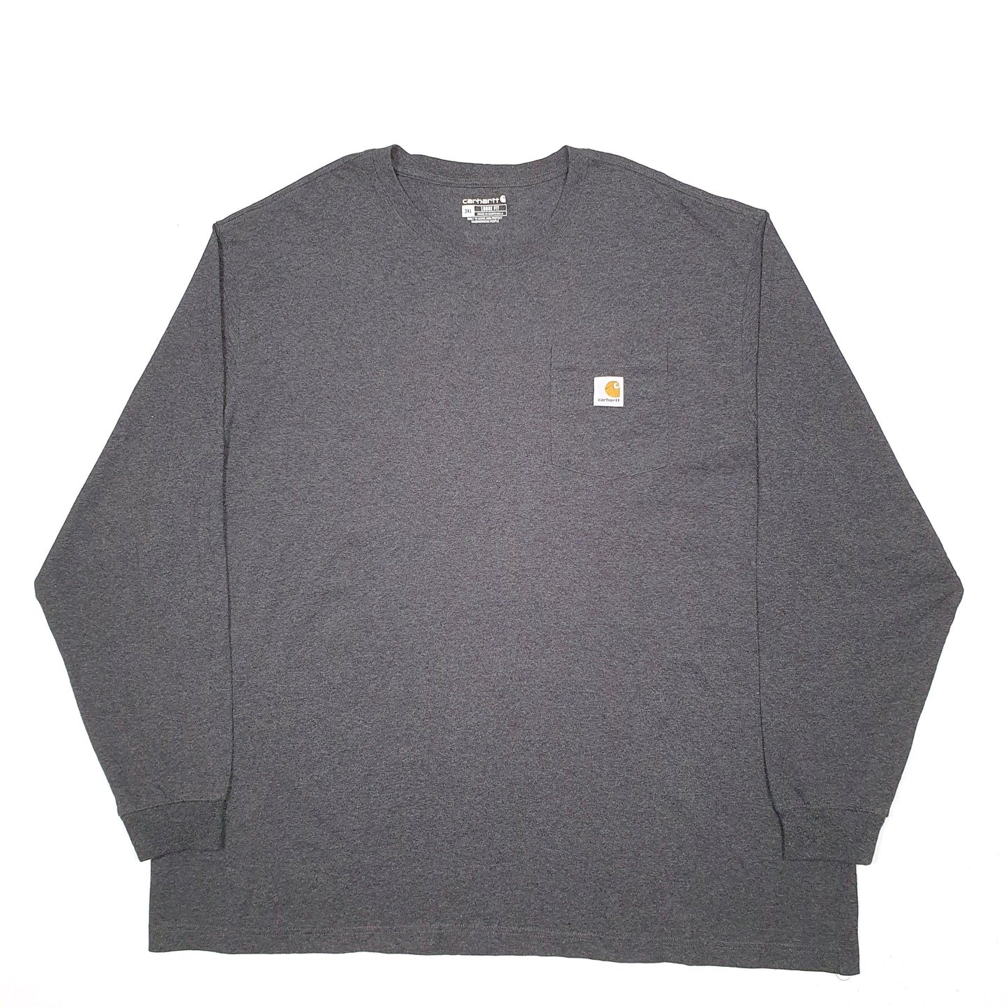Mens Grey Carhartt  Long Sleeve T Shirt