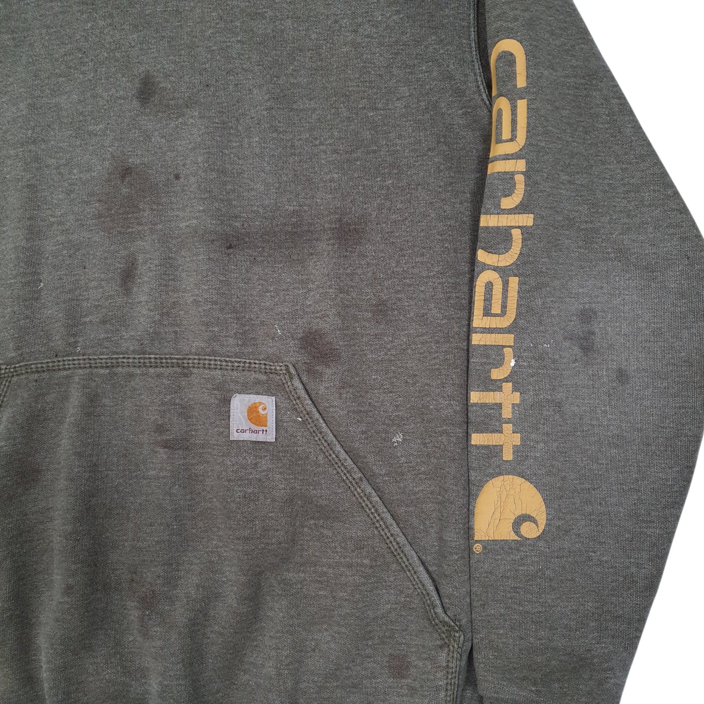 Mens Khaki Carhartt  Hoodie Jumper
