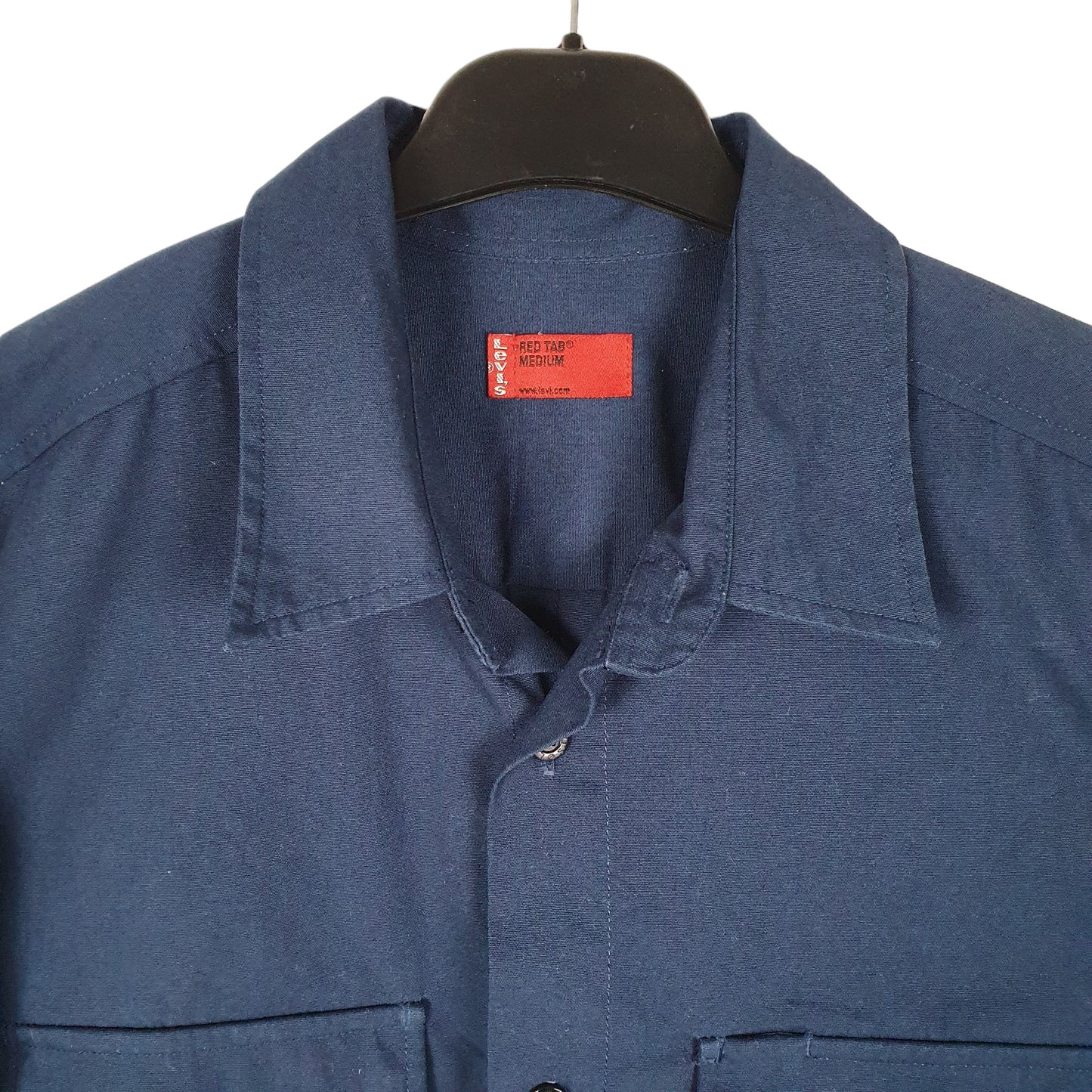 Mens Navy Levis Red Tab Work Overshirt Chore Long Sleeve Shirt