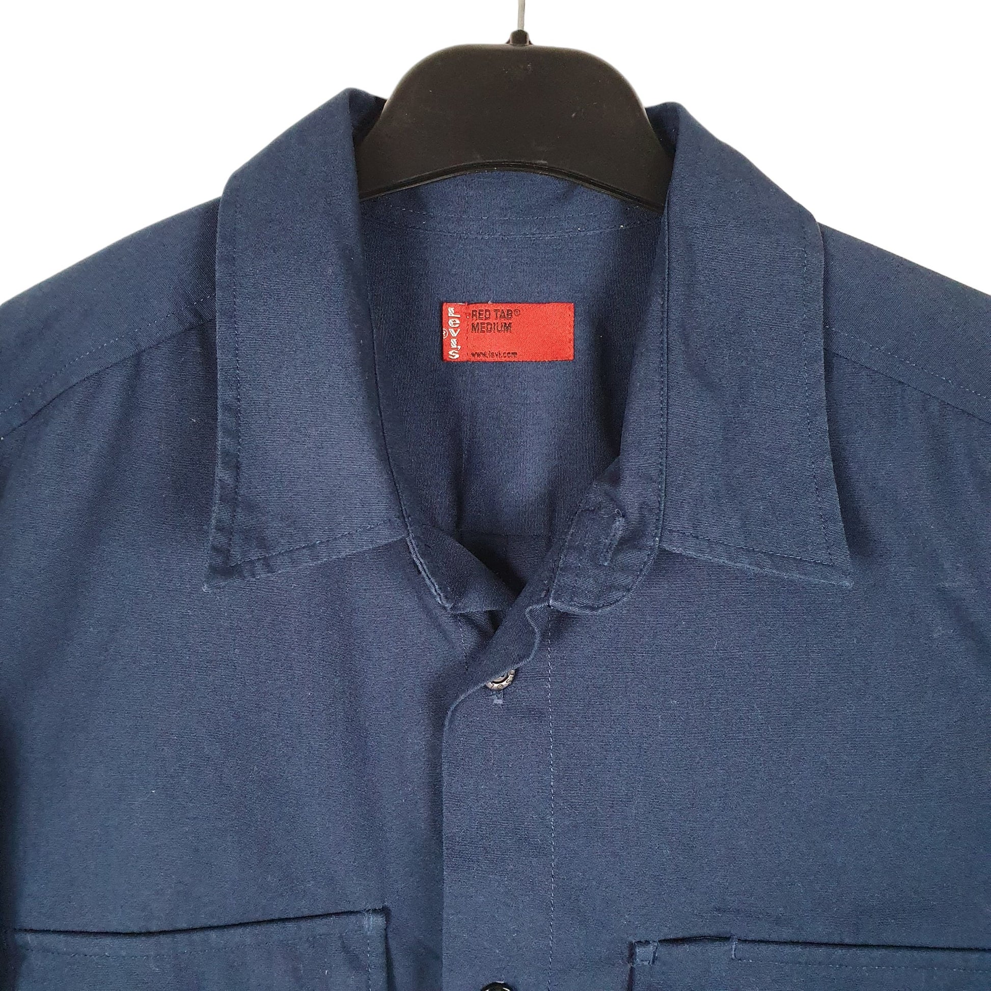 Mens Navy Levis Red Tab Work Overshirt Chore Long Sleeve Shirt