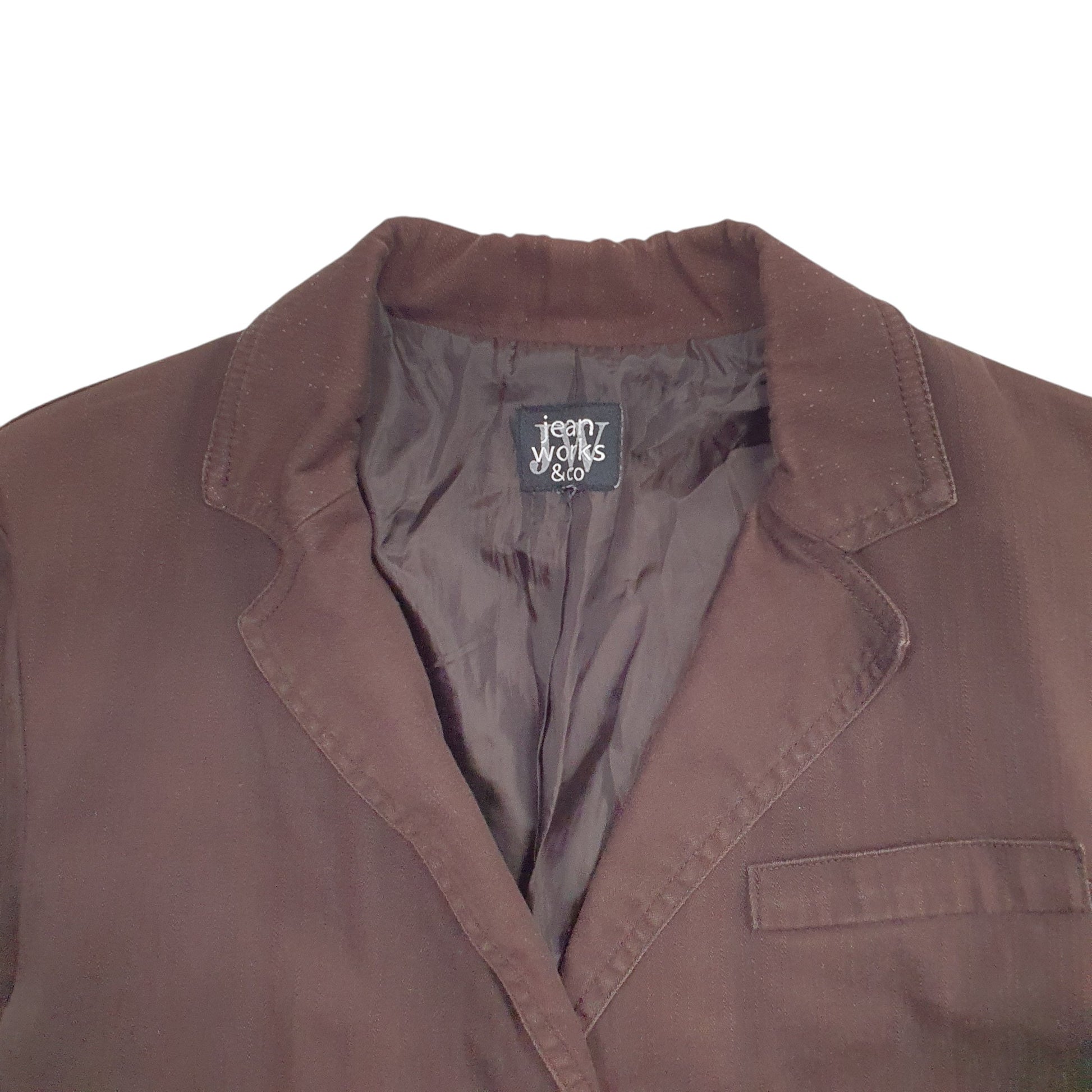 Womens Brown Jean Works & Co   Coat