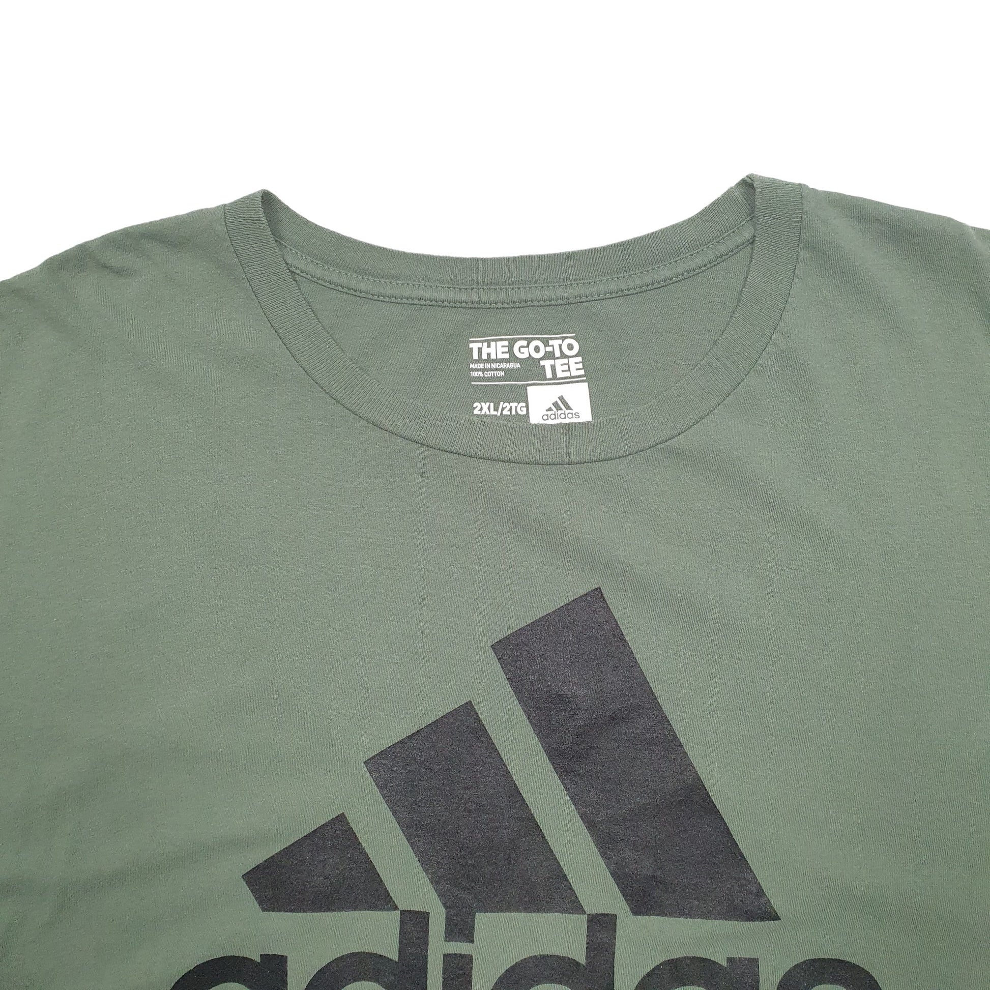 Mens Green Adidas  Short Sleeve T Shirt