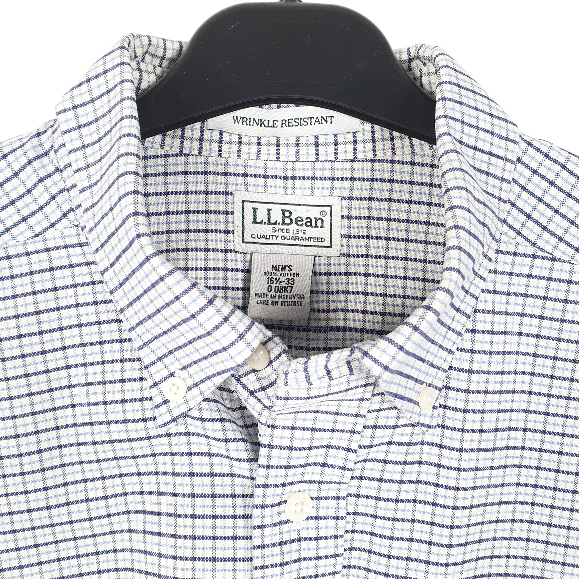 Mens White L.L.Bean  Long Sleeve Shirt