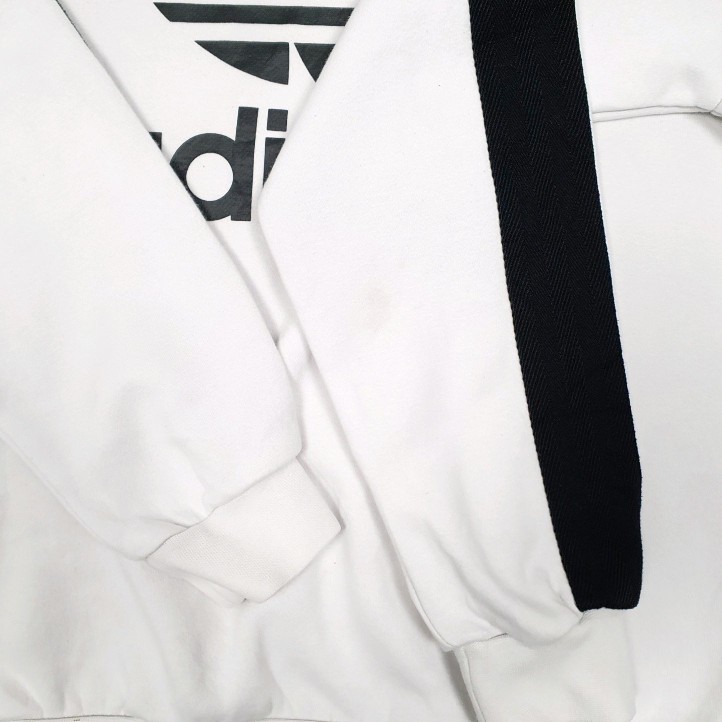 Mens White Adidas  Crewneck Jumper