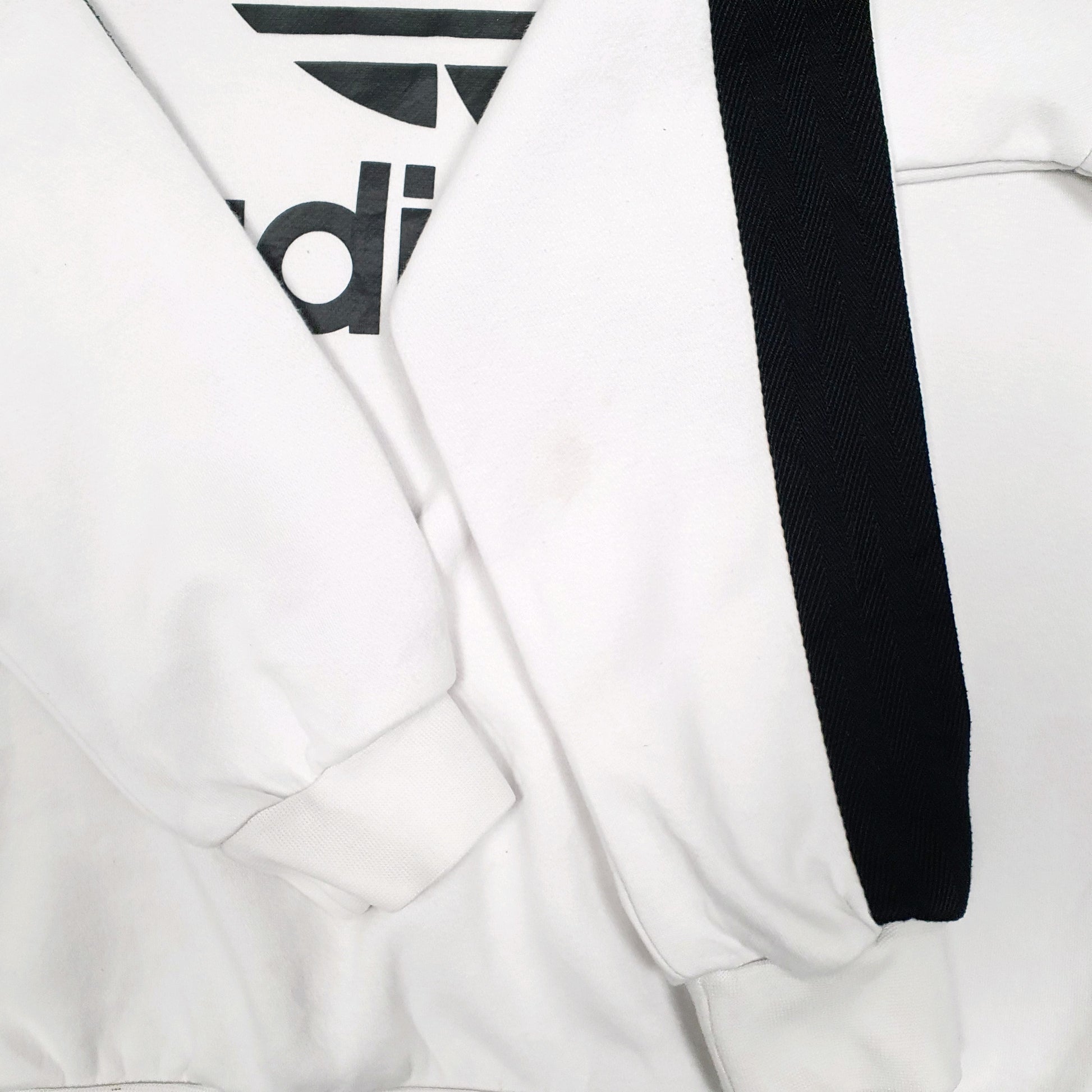 Mens White Adidas  Crewneck Jumper