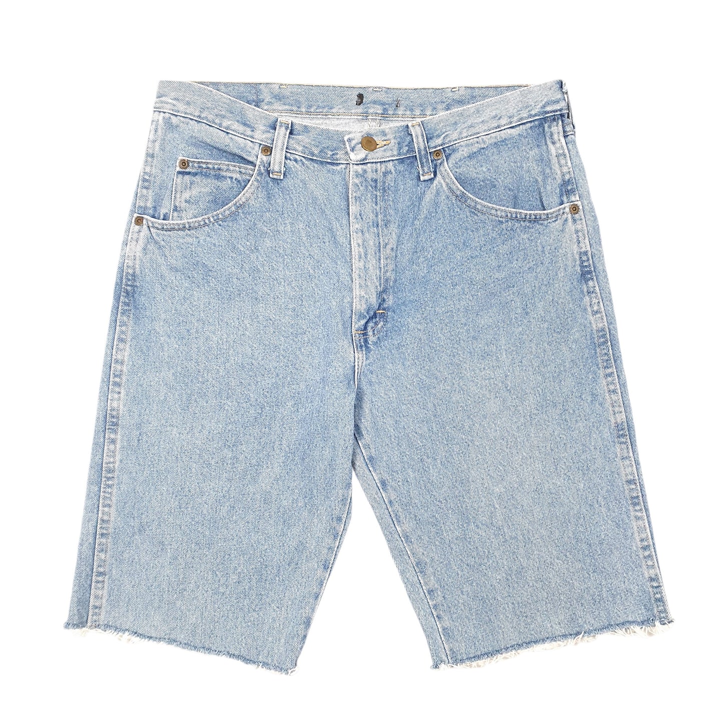 Mens Blue Wrangler Denim Jeans Jorts Regular Cut offs Denim Shorts