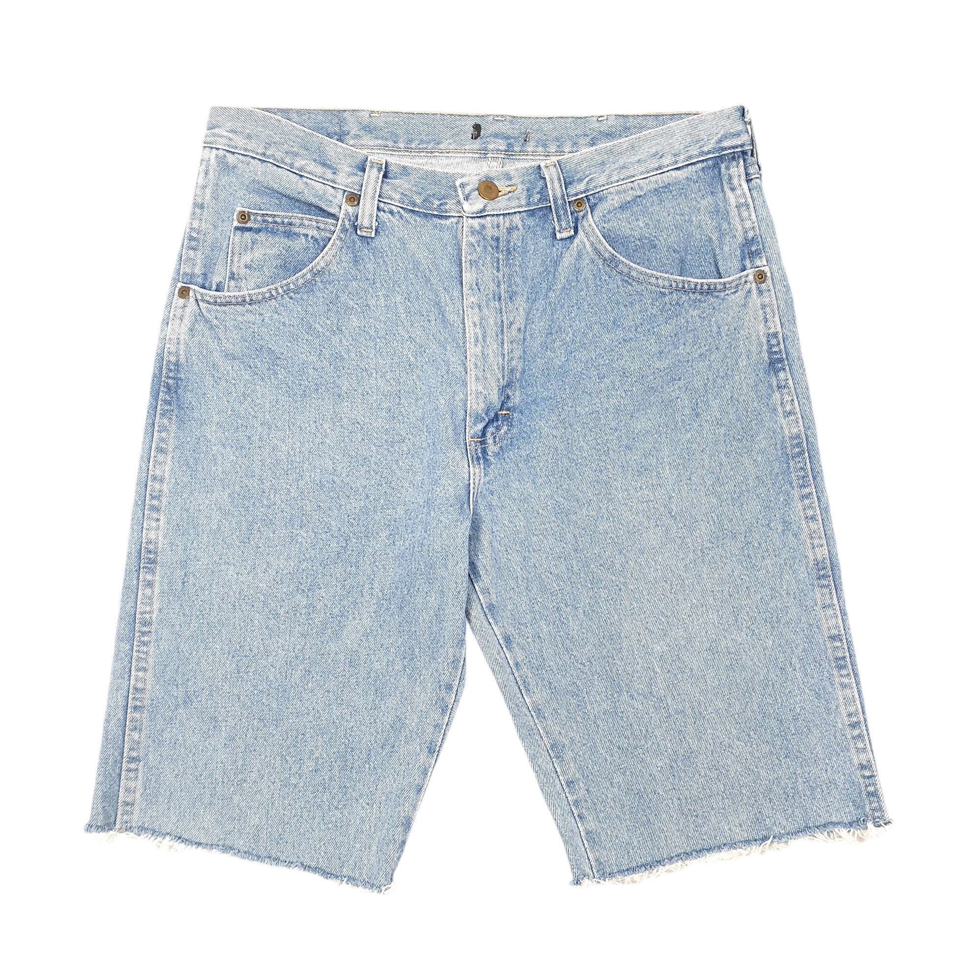 Mens Blue Wrangler Denim Jeans Jorts Regular Cut offs Denim Shorts
