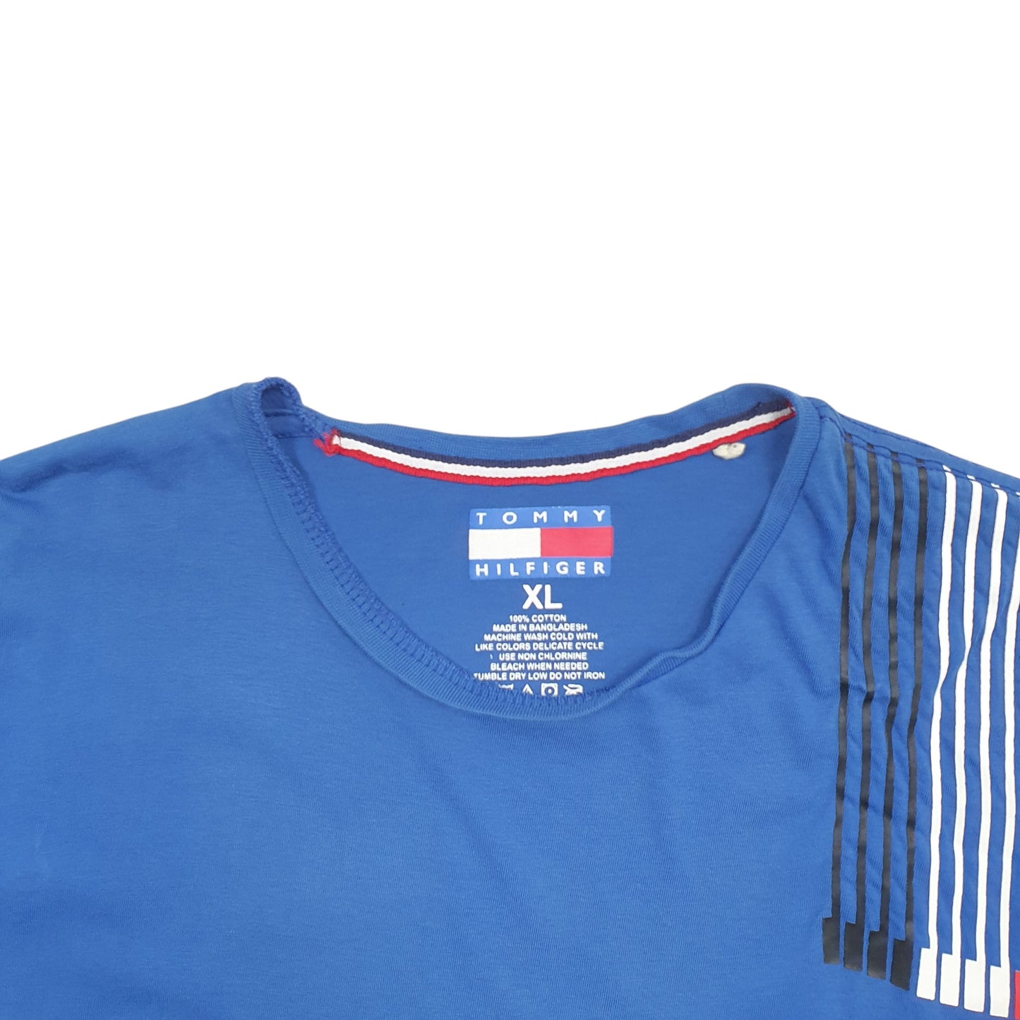 Mens Blue Tommy Hilfiger Spellout Short Sleeve T Shirt