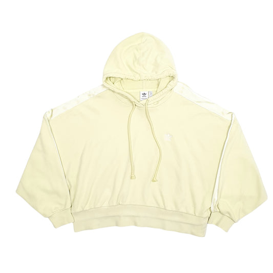 Womens Green Adidas Croptop Hoodie Jumper