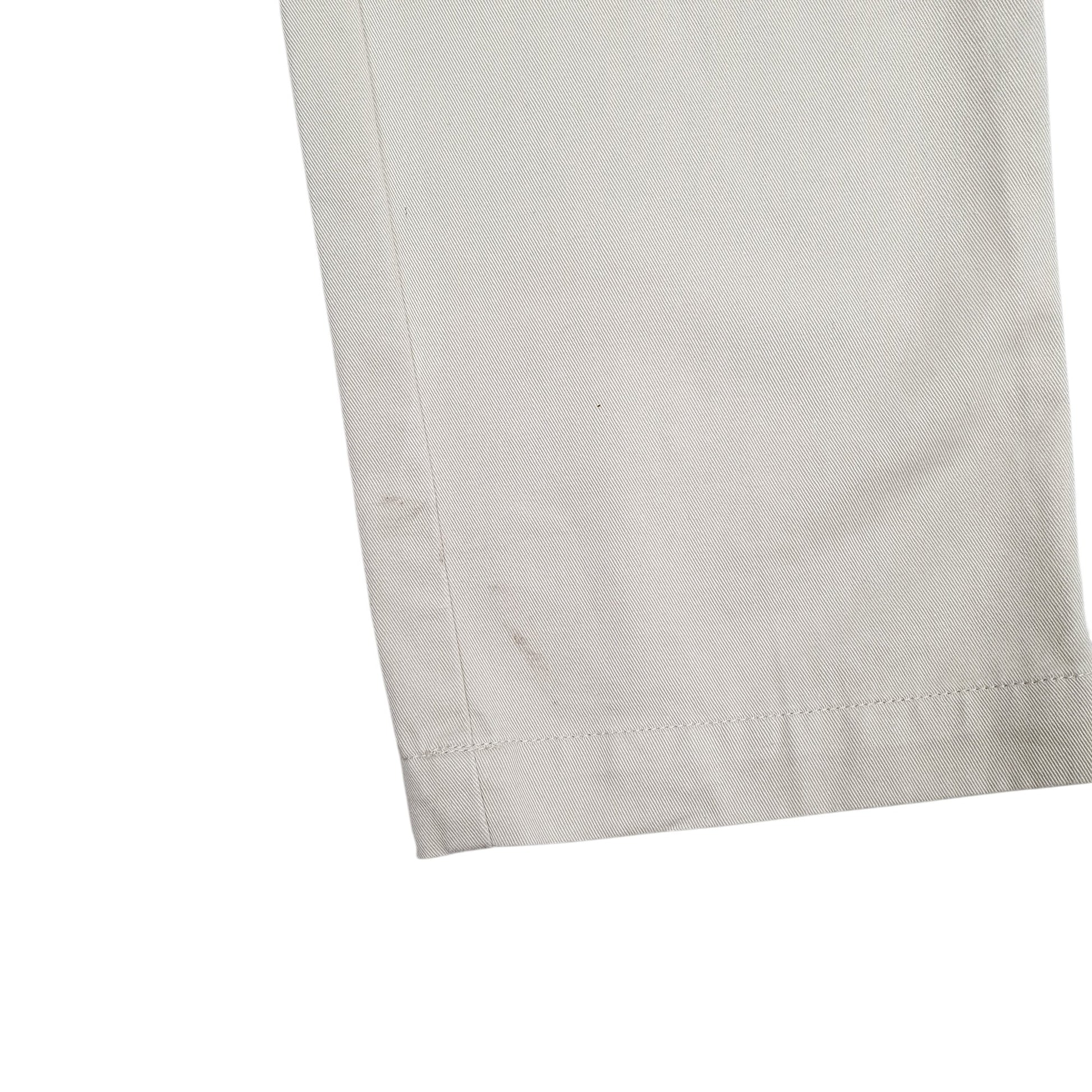 Mens Beige Polo Ralph Lauren Vintage 90s Pleated Chino Trousers