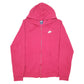 Womens Burgundy Nike Hoodie Full Zip Jumper