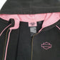 Womens Black Harley Davidson Motorcycles Hoodie Full Zip Jumper
