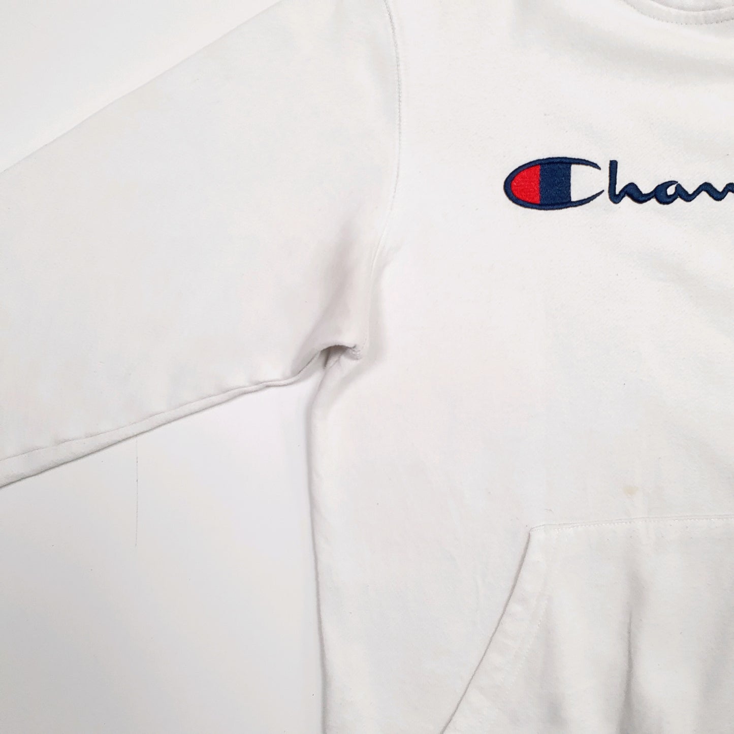 Mens White Champion  Hoodie Jumper