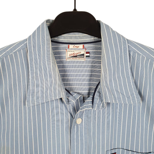 Mens Blue Tommy Hilfiger  Long Sleeve Shirt