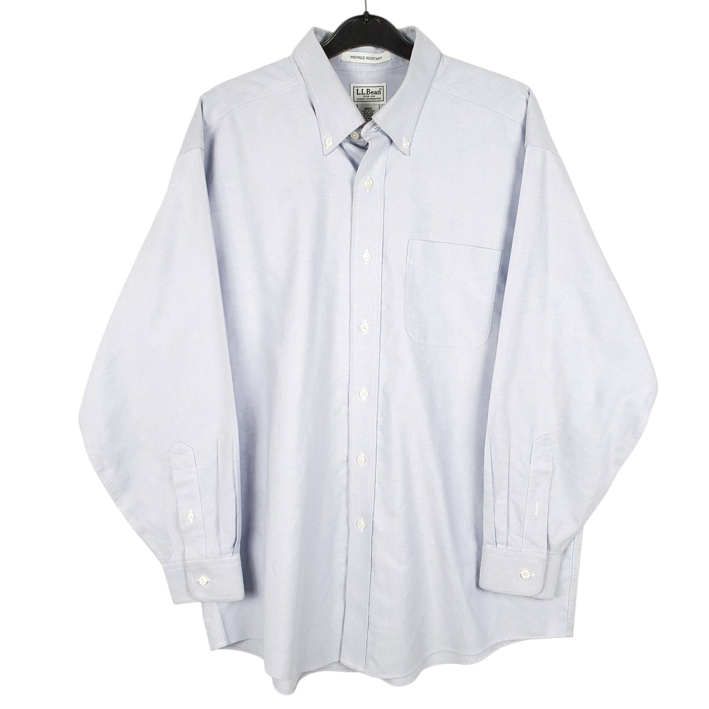 Mens Blue L.L.Bean Oxford Long Sleeve Shirt