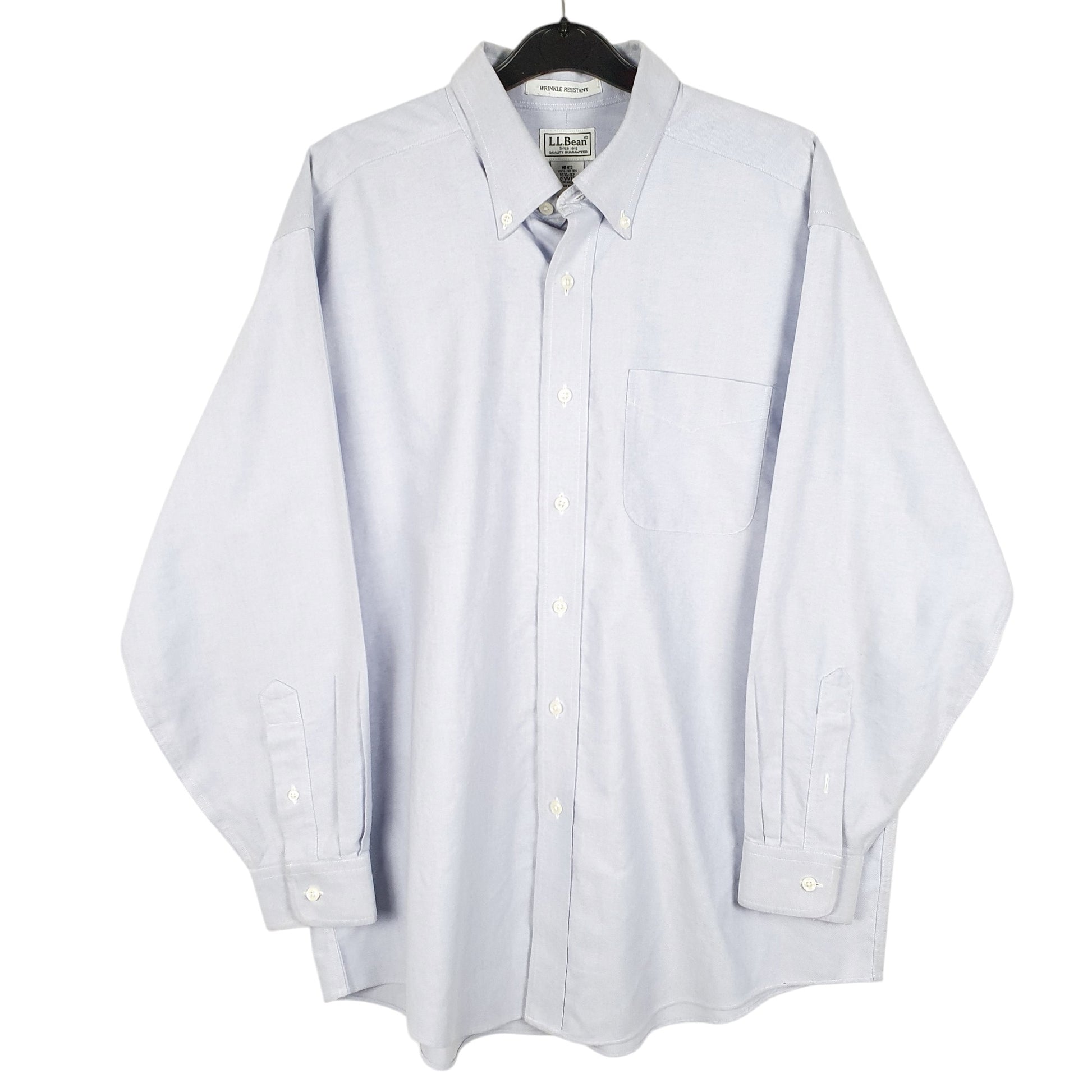 Mens Blue L.L.Bean Oxford Long Sleeve Shirt