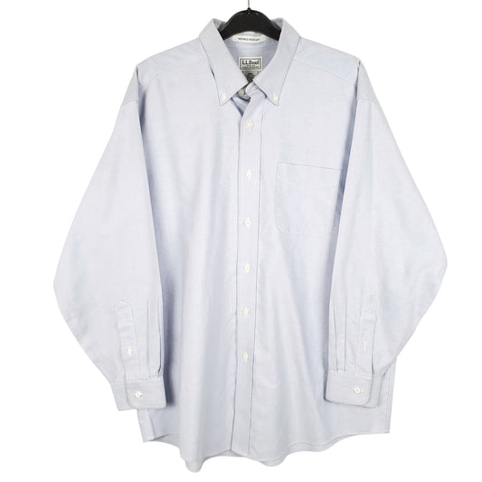 Mens Blue L.L.Bean Oxford Long Sleeve Shirt
