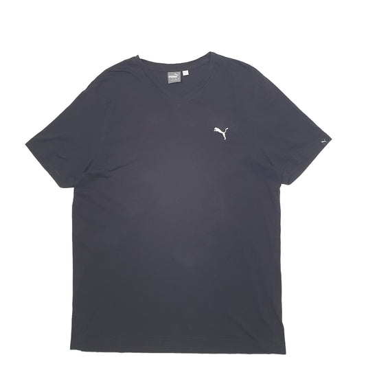 Mens Black Puma  Short Sleeve T Shirt