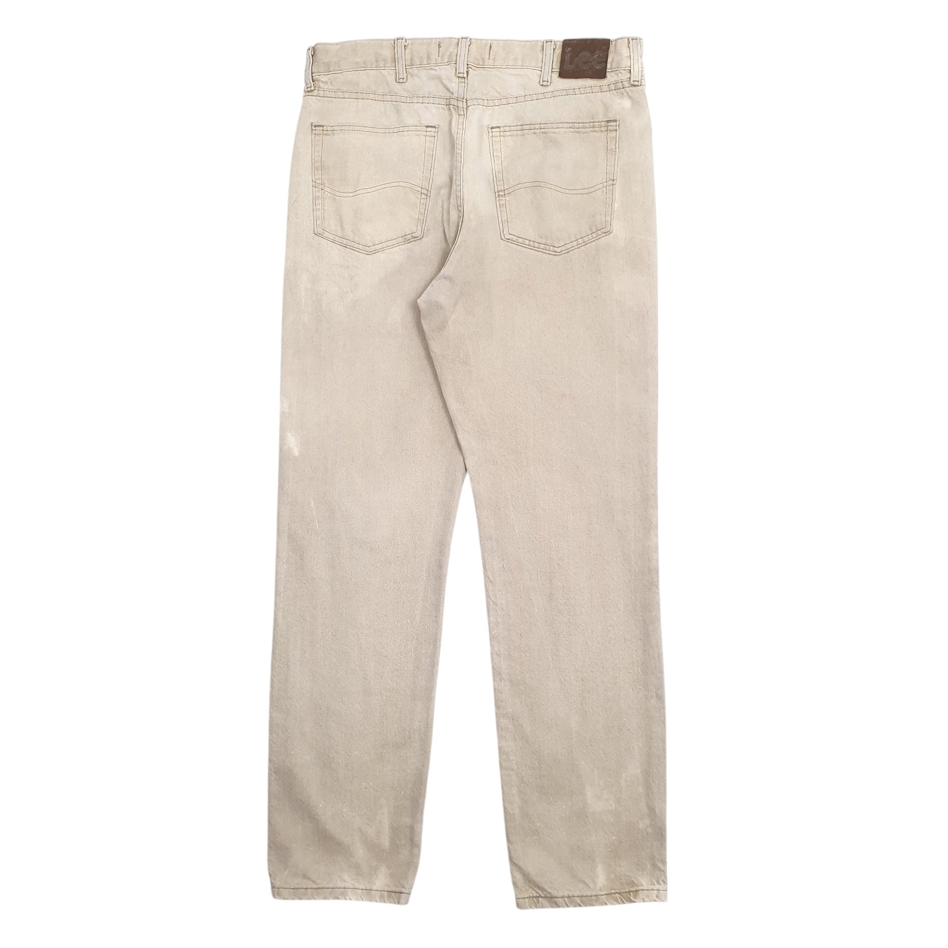 Mens Beige Lee  Casual JeansW36 L34