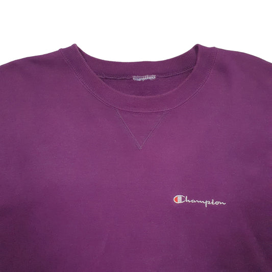 Mens Purple Champion  Crewneck Jumper