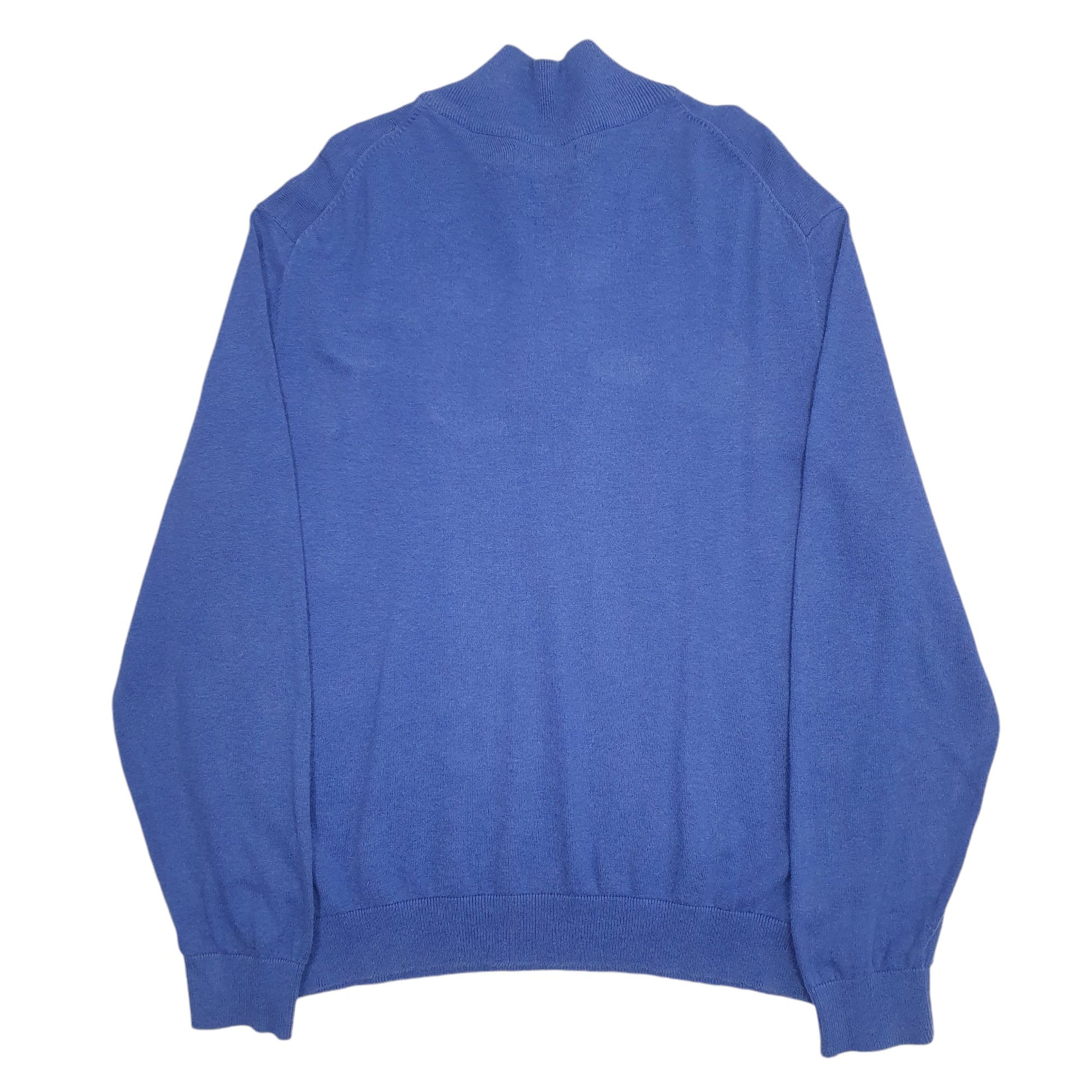 Mens Blue Nautica Knit Quarter Zip Jumper