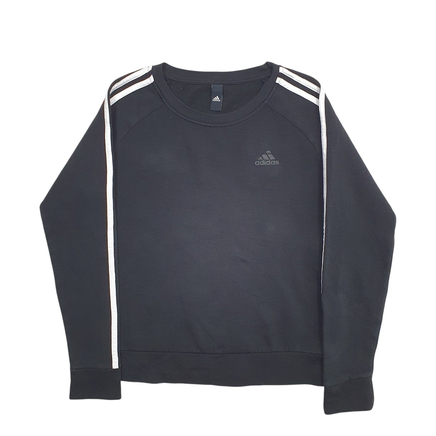 Womens Black Adidas  Crewneck Jumper