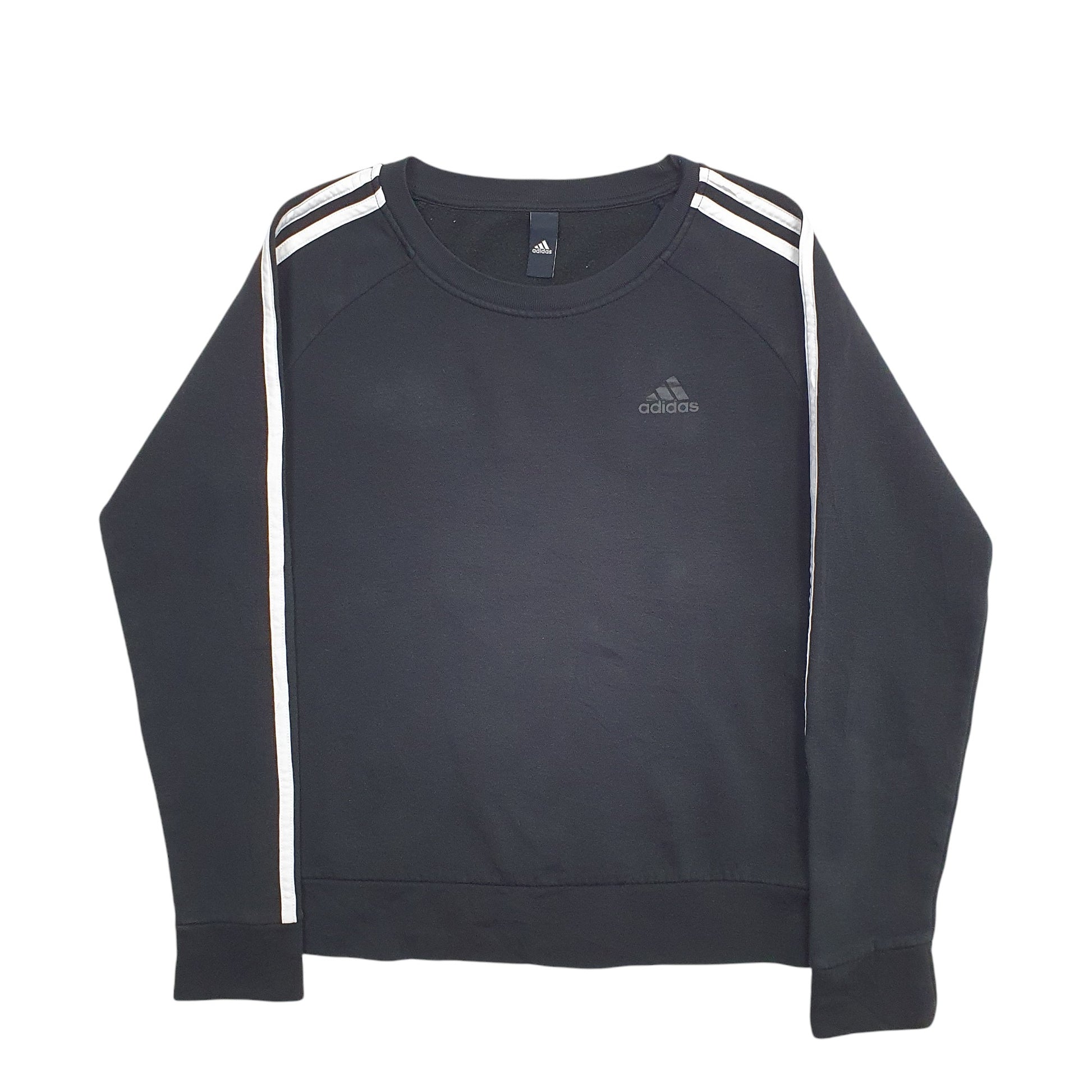 Womens Black Adidas  Crewneck Jumper