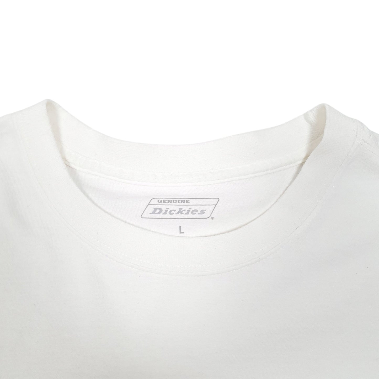 Mens White Dickies Pocket Workwear Short Sleeve T Shirt