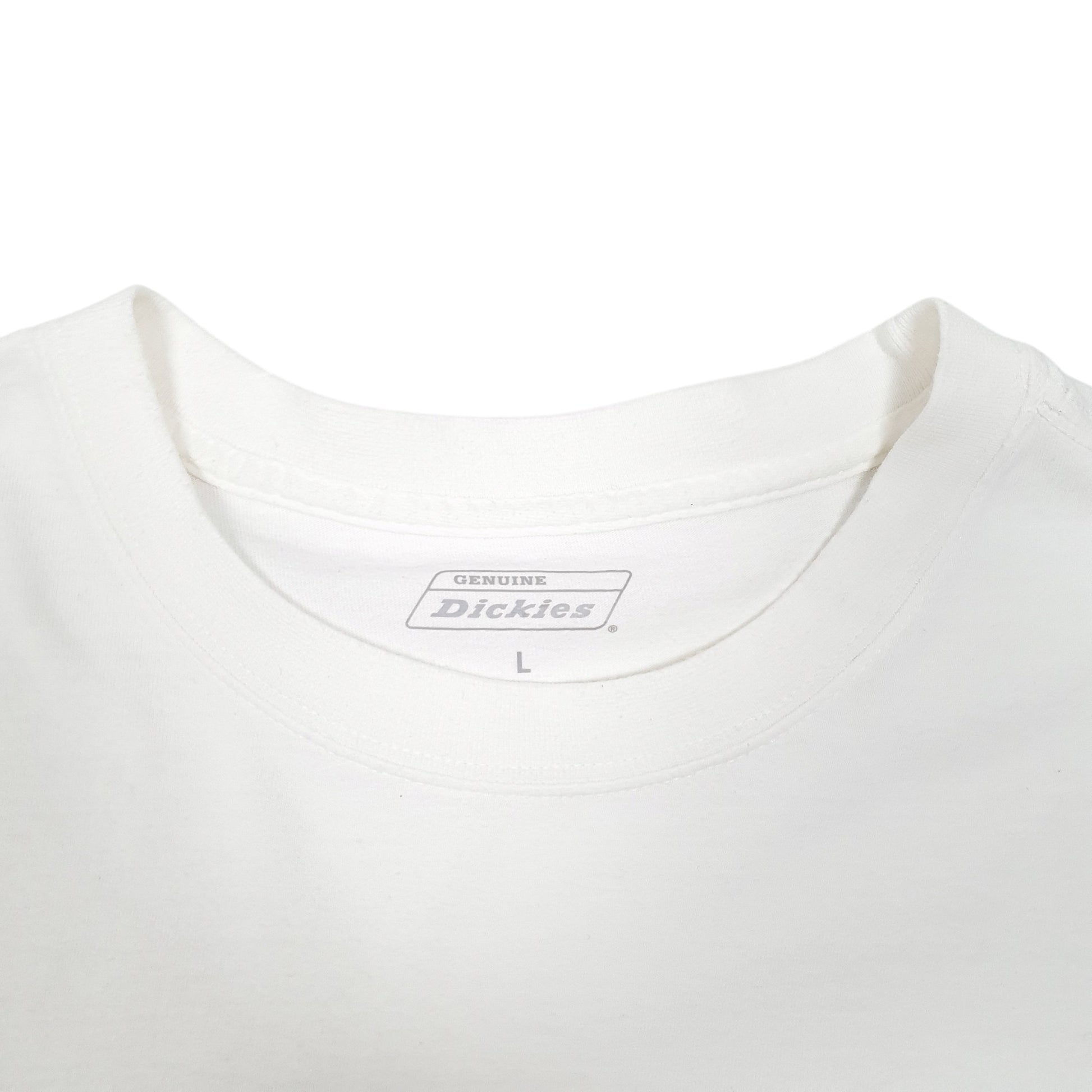 Mens White Dickies Pocket Workwear Short Sleeve T Shirt