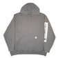 Mens Grey Carhartt Workwear Sleeve Spellout Hoodie Jumper