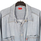 Mens Blue Levis Denim Jeans Overshirt Shacket Loose Fit Long Sleeve Shirt