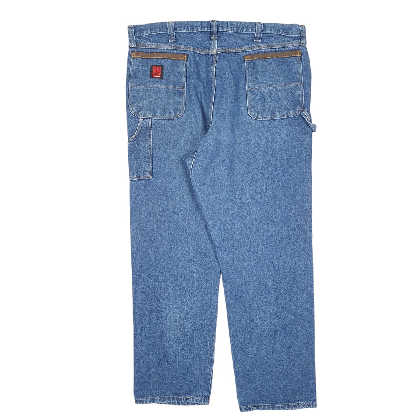 Mens Blue Wrangler Riggs Workwear Carpenter Casual JeansW42 L32
