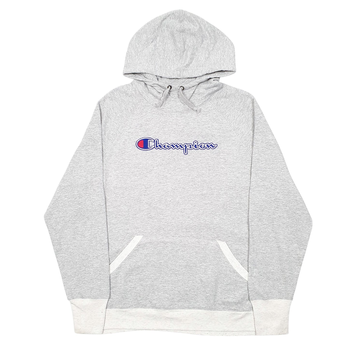 Womens Grey Champion Script Hoodie Jumper