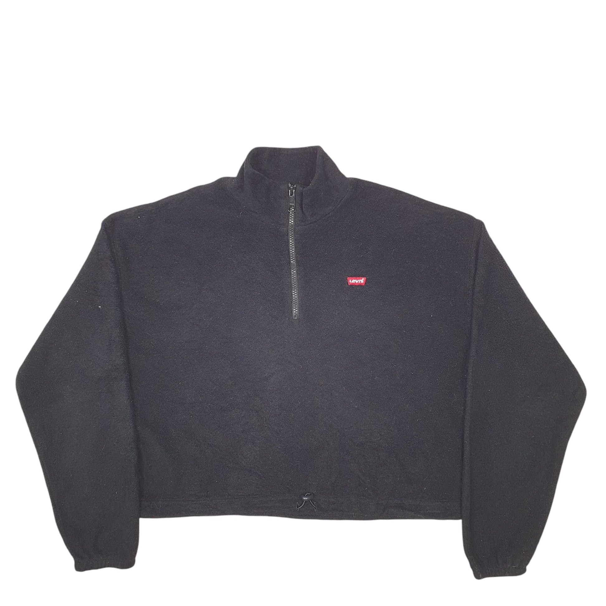 Womens Black Levis  Quarter Zip Jumper