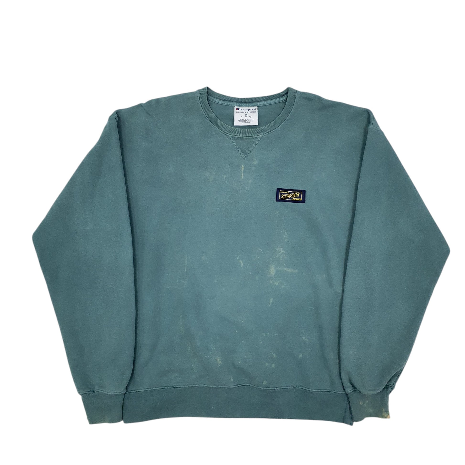 Mens Green Champion  Crewneck Jumper