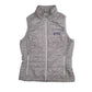 Womens Grey Patagonia Nano Puff Puffer Vest Full Zip Coat