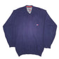 Mens Navy Tommy Hilfiger Knit V Neck Jumper