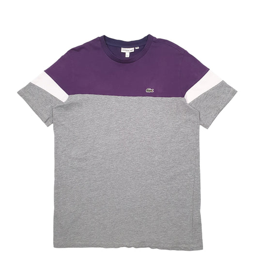 Mens Grey Lacoste  Short Sleeve T Shirt