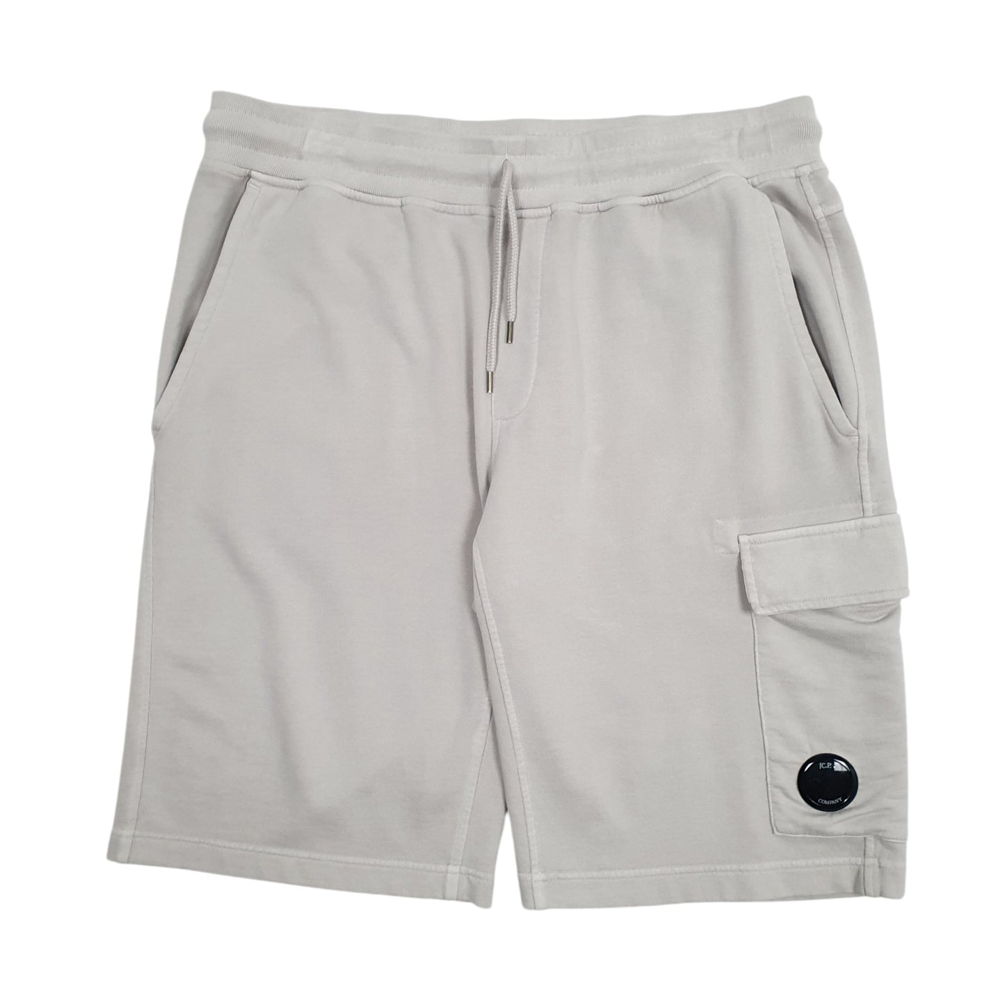 Mens Grey C.P. Company Bermuda Cargo Sweat Shorts