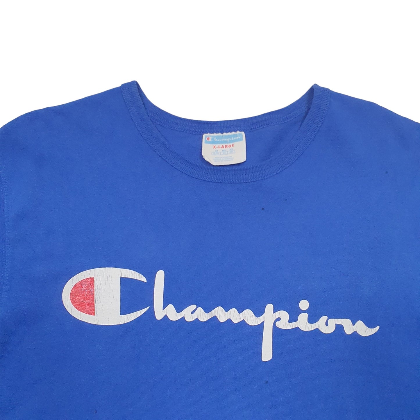 Mens Blue Champion Champion Vintage Short Sleeve T Shirt