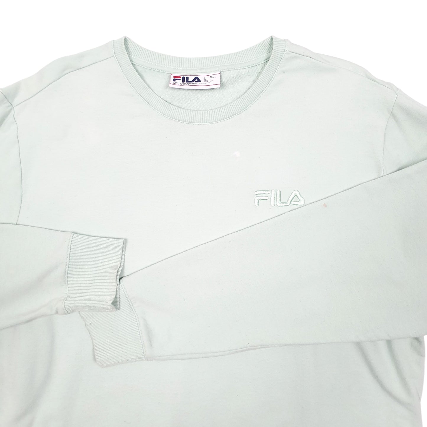 Womens Green Fila  Crewneck Jumper