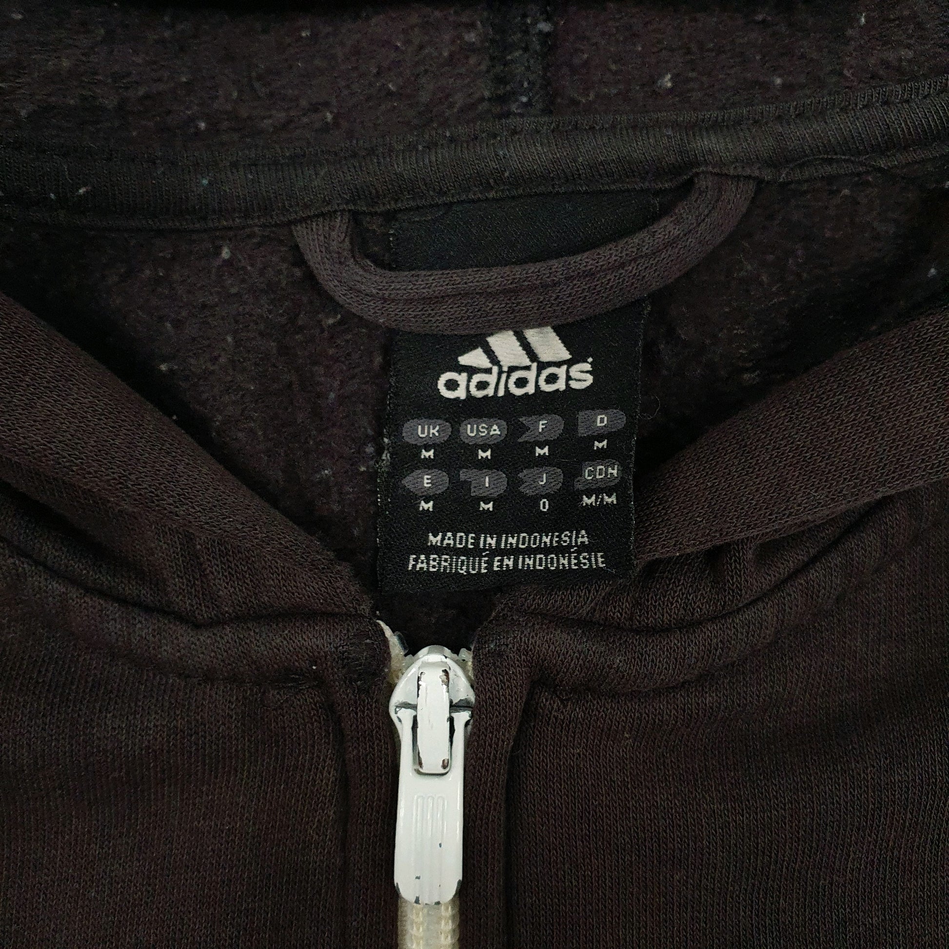 Mens Black Adidas  Full Zip Jumper