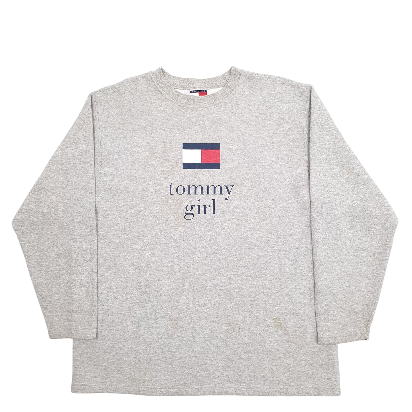 Womens Grey Tommy Hilfiger Spellout Crewneck Jumper