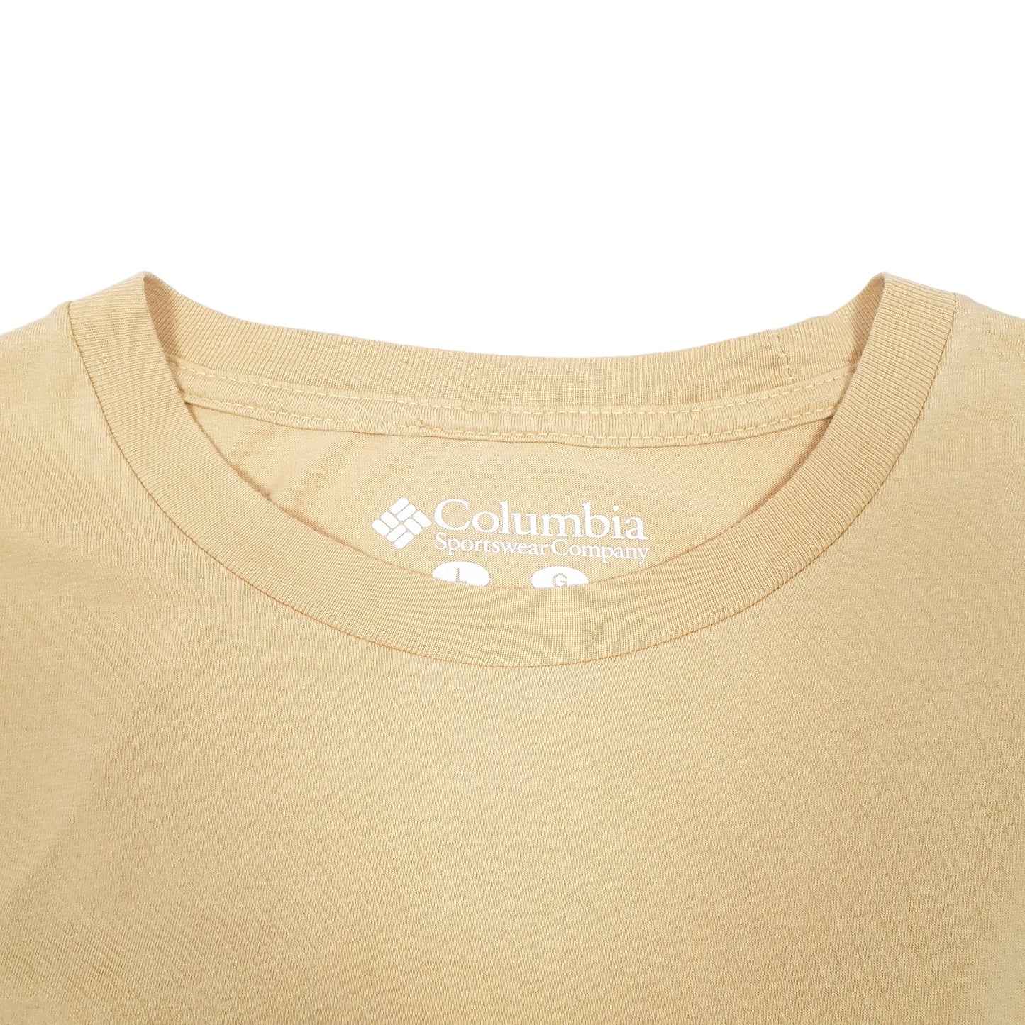 Mens Yellow Columbia Sportswear  Short Sleeve T Shirt