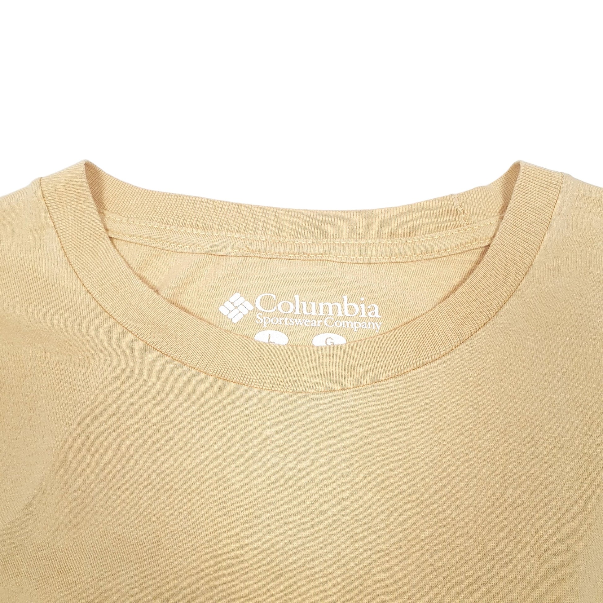 Mens Yellow Columbia Sportswear  Short Sleeve T Shirt