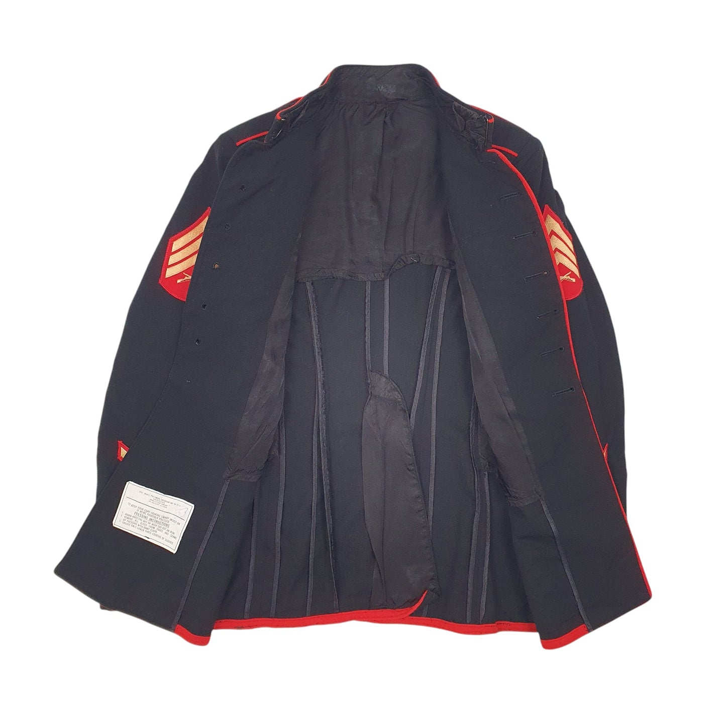 Mens Black USMC US Marines Dress Jacket Cardigan Coat