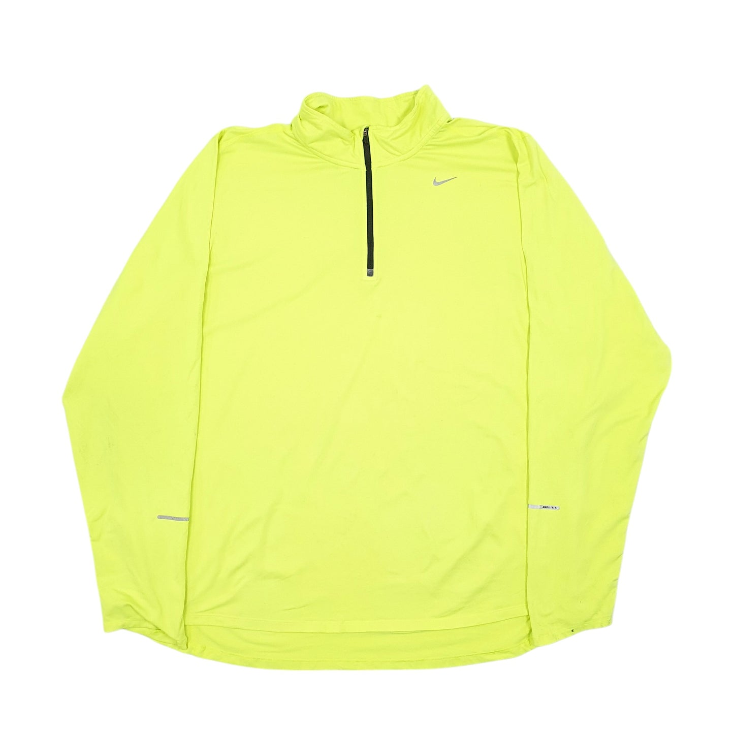 Mens Green Nike Dri-fit Quarter Zip Jumper