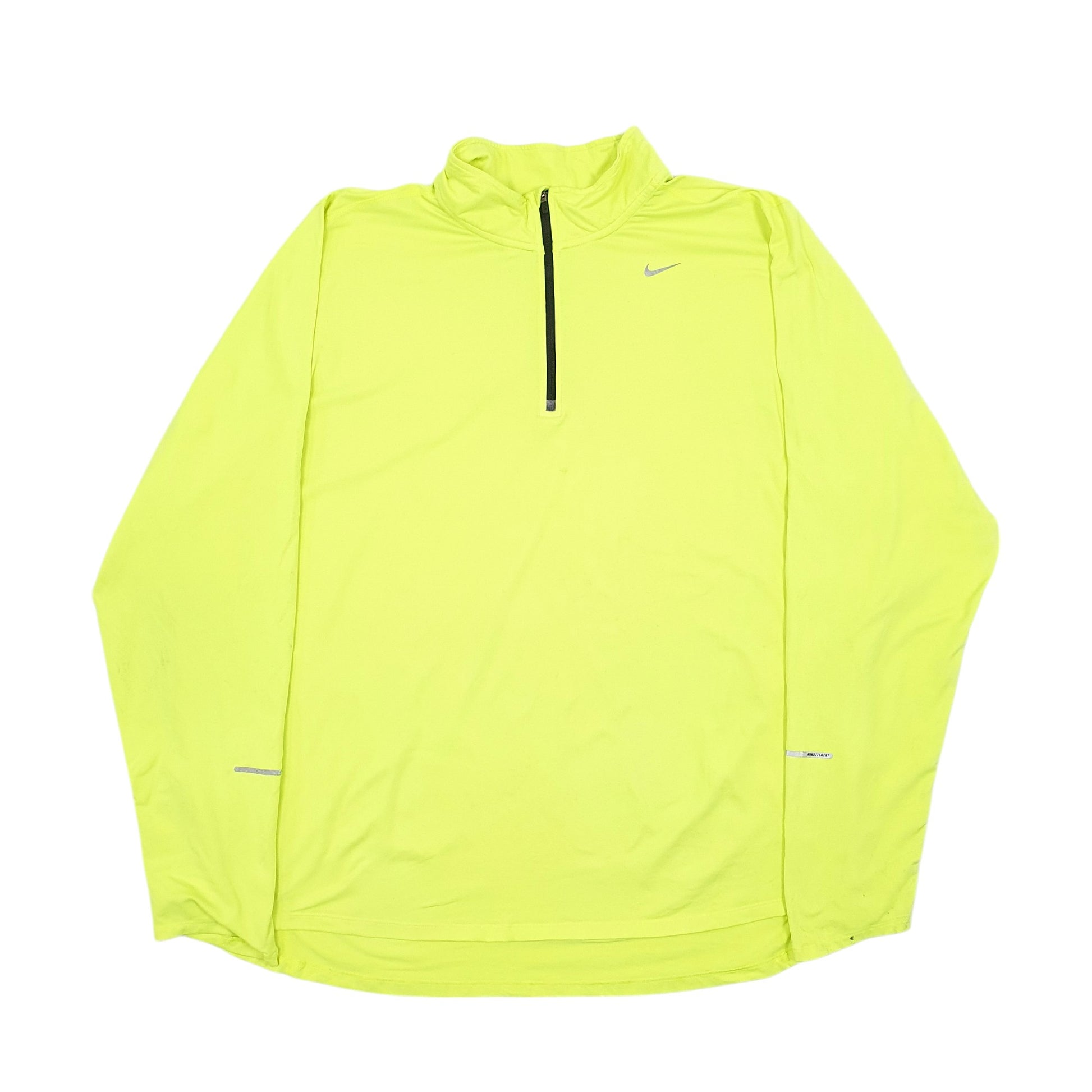 Mens Green Nike Dri-fit Quarter Zip Jumper